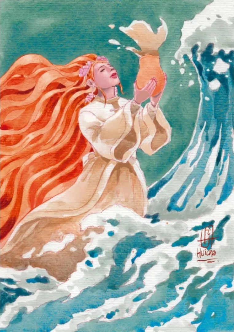 Ilustración de la baraja Kami / Descarte